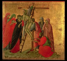 Maesta: Abnahme vom Kreuz, 1308-11